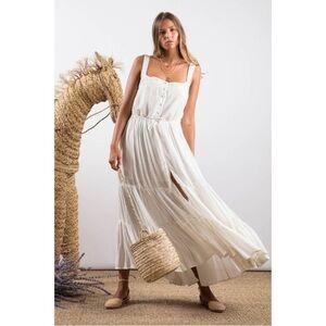 Sundress Lucia Maxi Dress in Precieuse White